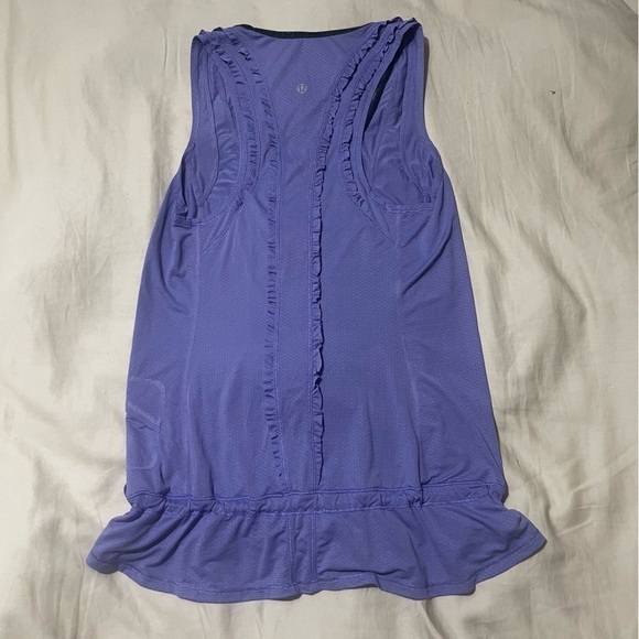 Lululemon Mind Over Matter Racerback Ruffle Tank Size 6 - Picture 3 of 7